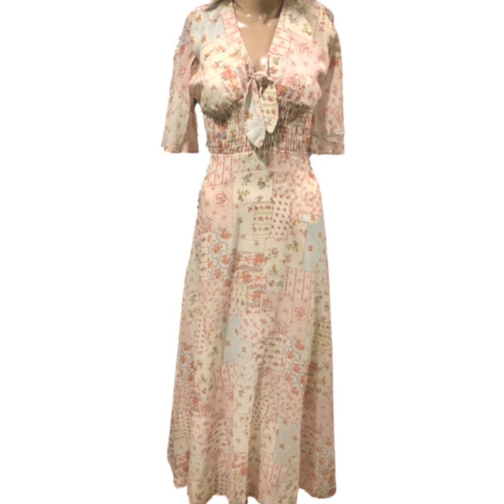 VINTAGE: floral boho dress